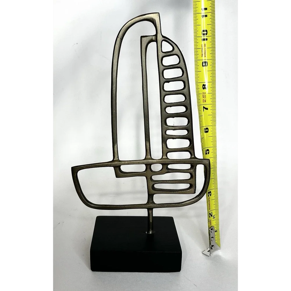 WEST ELM Brushed Brass/Sailboat Sculpture/11
